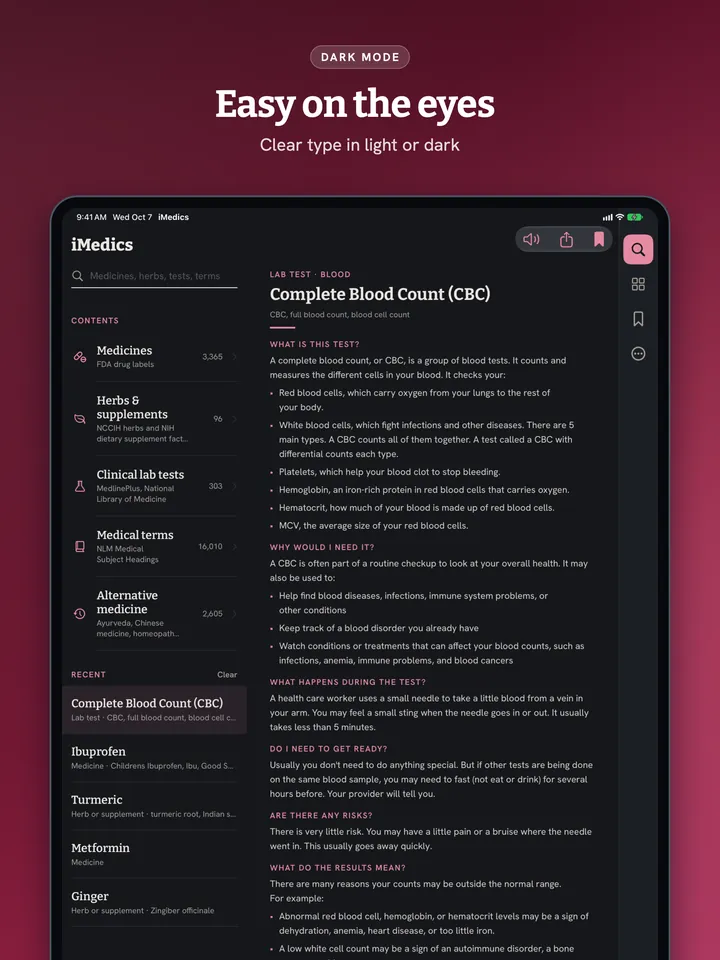 Medics on iPad, screenshot 4
