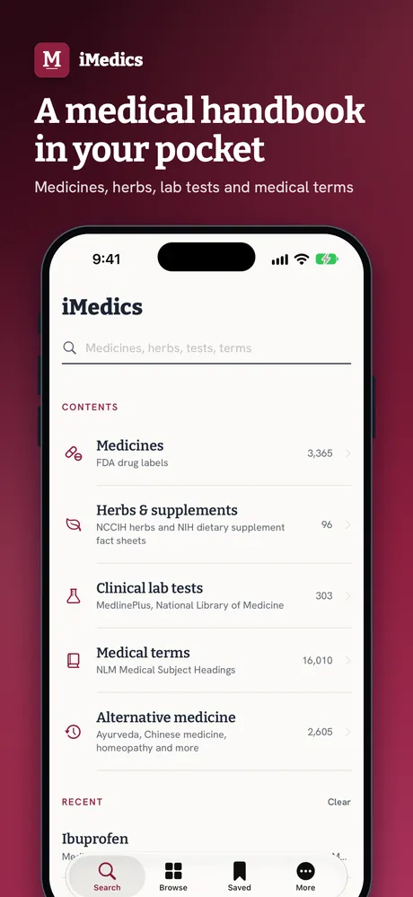 Medics on iPhone, screenshot 1