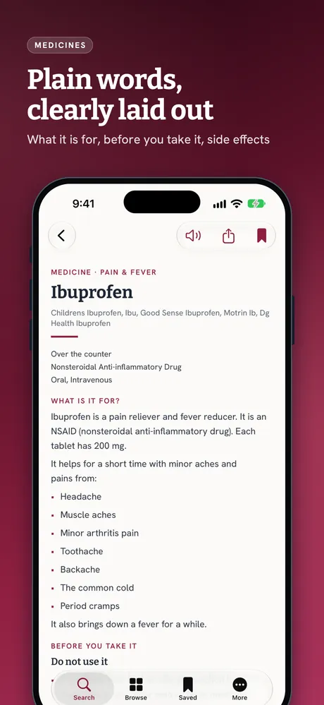 Medics on iPhone, screenshot 2