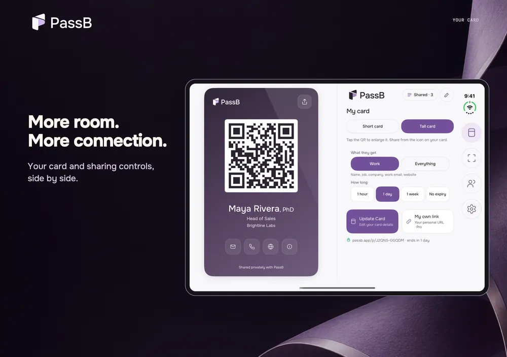 PassB opened on iPhone Duo, App Store screenshot