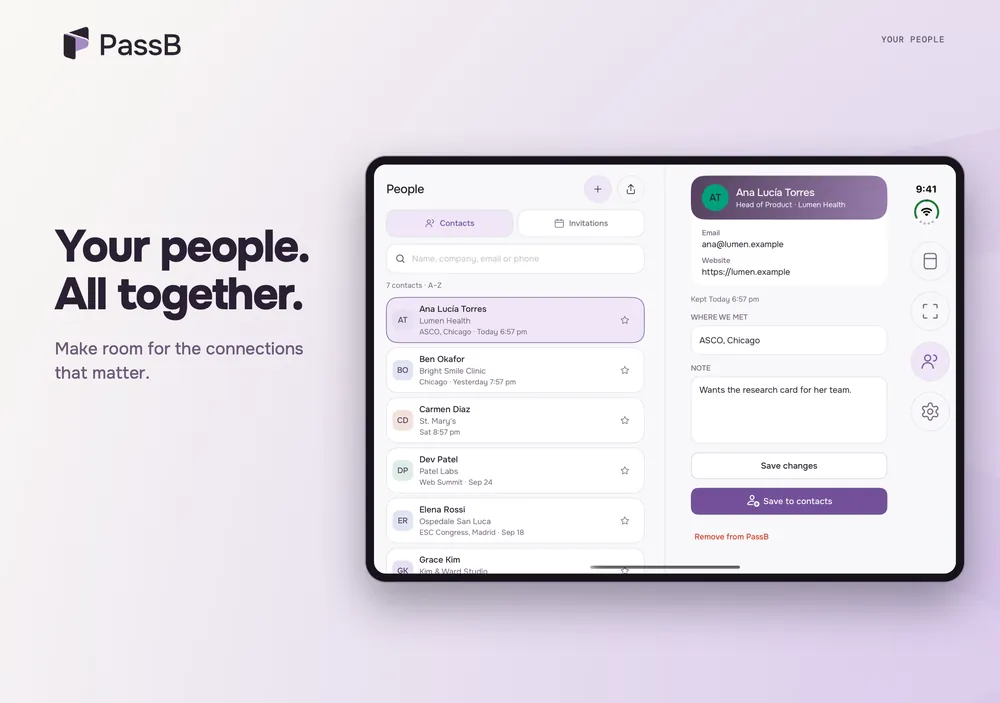 PassB on iPhone Duo, screenshot 2