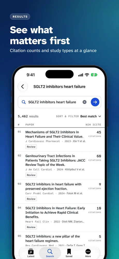PubMed Connect on iPhone, screenshot 3