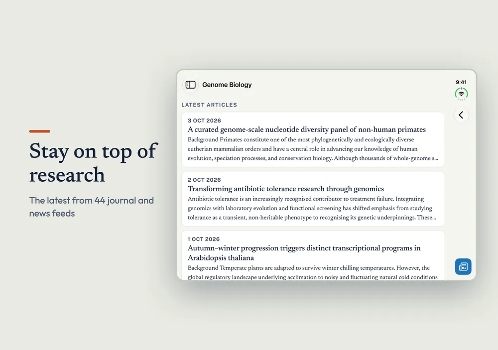 PubMed Hub on iPhone Duo, screenshot 5