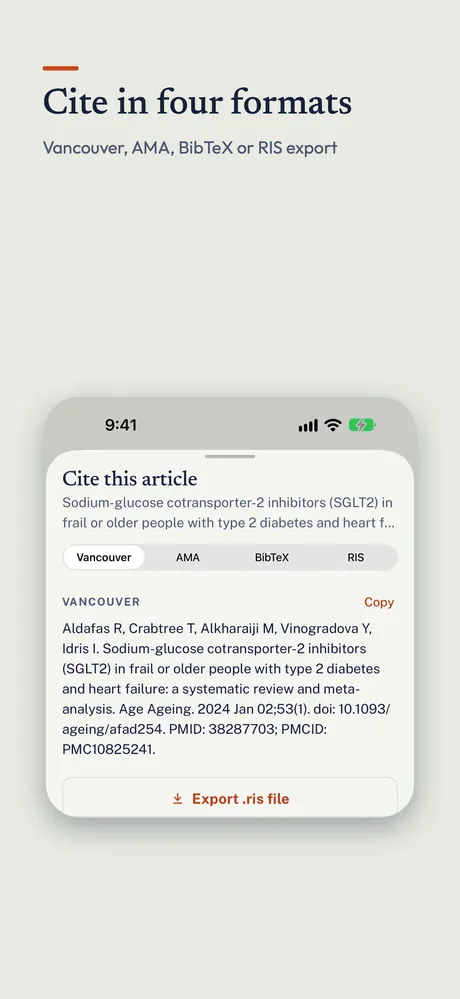 PubMed Hub on iPhone, screenshot 6