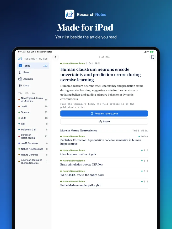 Research Notes on iPad, screenshot 1