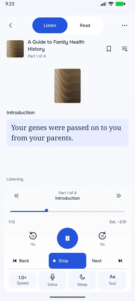 SciRead on Android phone, screenshot 2