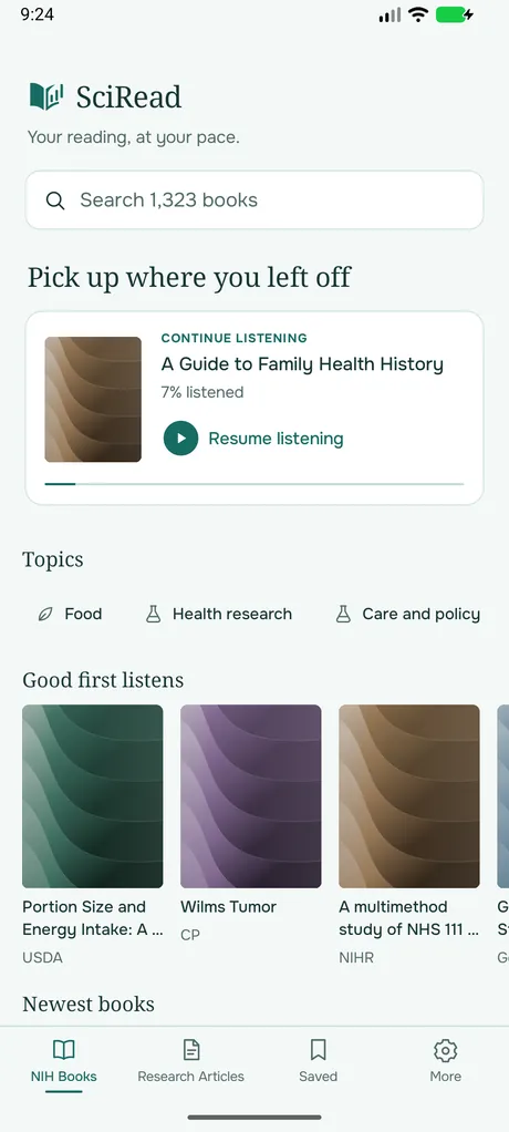 SciRead on Android phone, screenshot 3