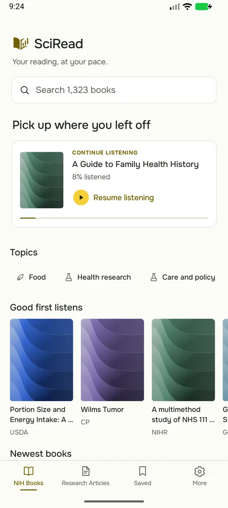 SciRead on Android phone, screenshot 5