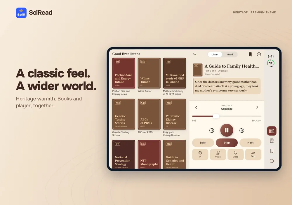 SciRead opened on iPhone Duo, App Store screenshot
